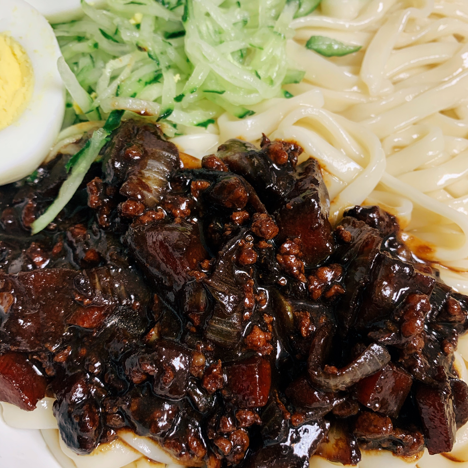 Korean fried noodles with sauce