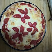 香酥至尊披萨（蒜肠+蟹棒）的做法图解10