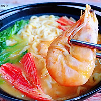 #春季食材大比拼#海鲜辛拉面的做法图解10
