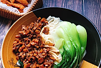 香菇土豆肉末打卤面的做法