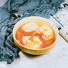 #花10分钟，做一道菜！#夏季开胃减脂汤—番茄豆腐鸡蛋汤