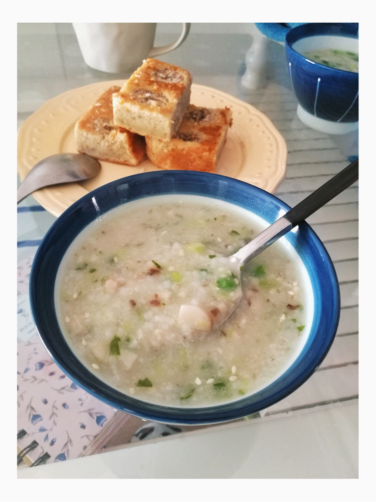香菇鸡肉粥～破壁机版的做法
