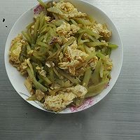 莴苣丝炒鸡蛋的做法图解4