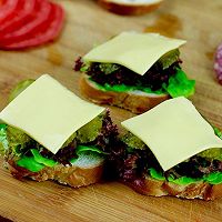 芝士萨拉米开放三明治#百吉福食尚达人#的做法图解11