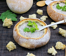 提高免疫，面包香菇浓汤#柏翠辅食节-春节辅食#的做法