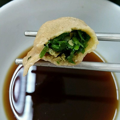 全麦皮香菜鸡蛋水饺