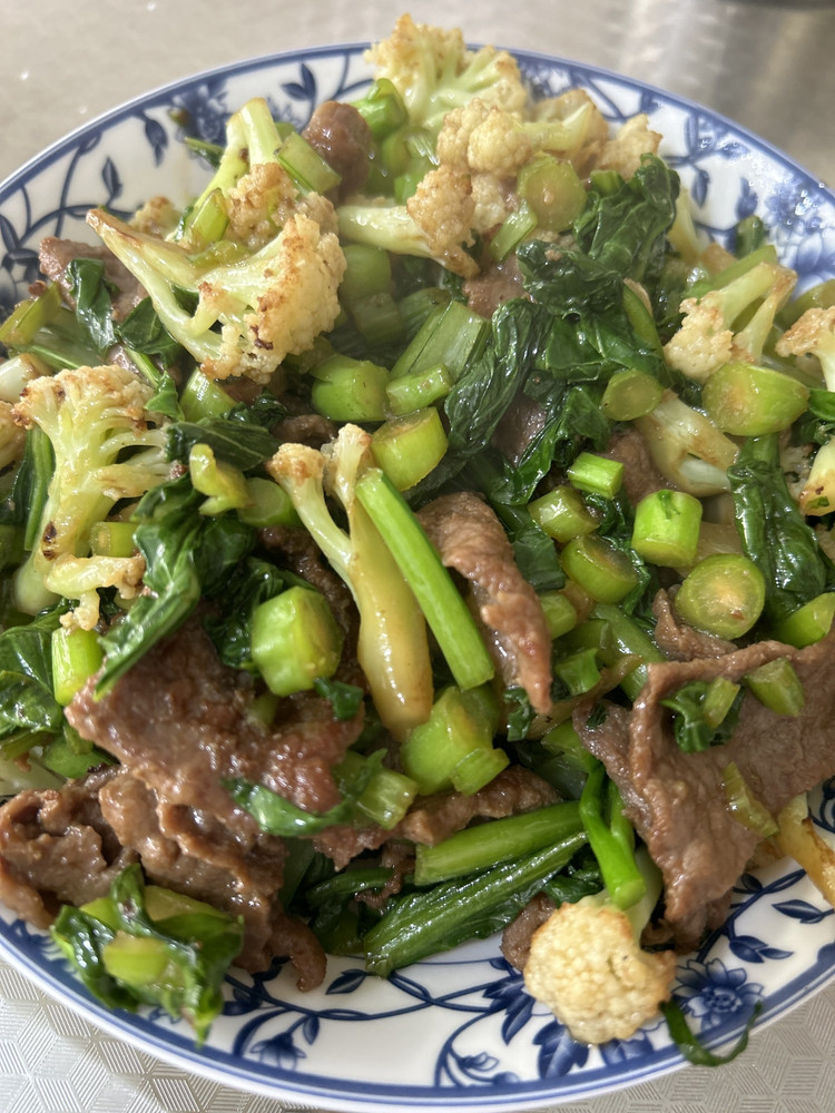 牛肉花菜的做法