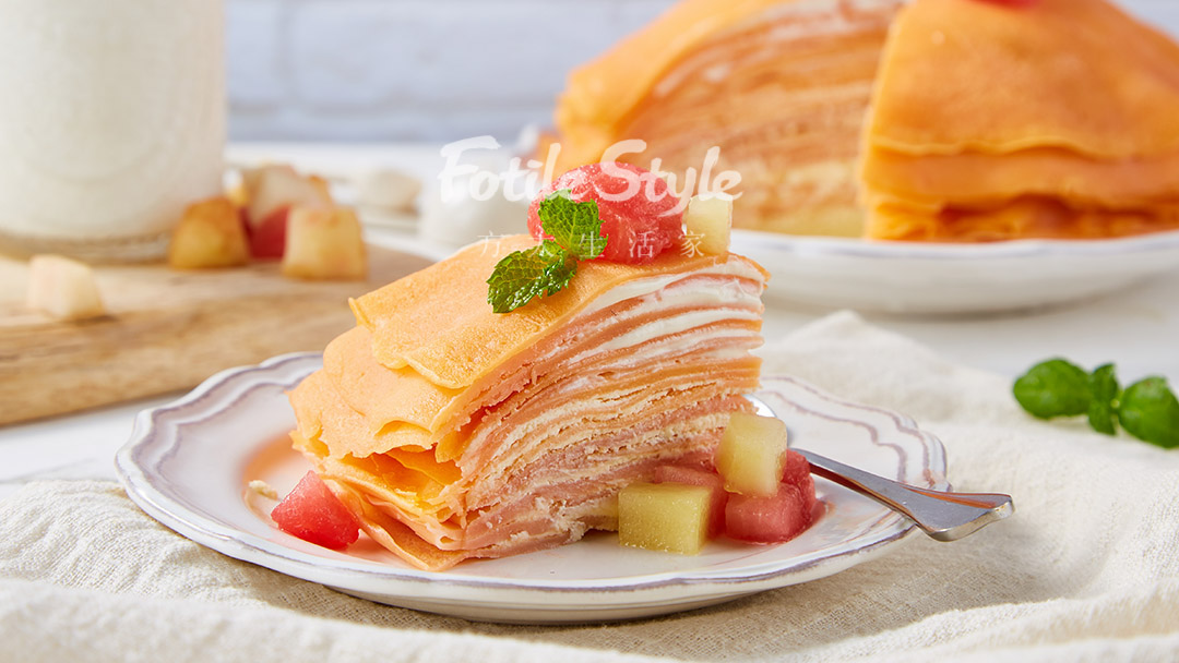 Watermelon thousand layer cake