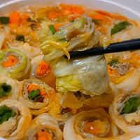 番茄汁白菜肥牛卷火锅  #流感季饮食攻略#的做法图解19