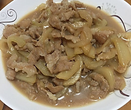 猪肉炒小青瓜（潮汕菜）的做法