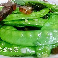 荷兰豆炒腊肉 10分钟快手菜#我要上首页挑战家常菜#的做法图解9