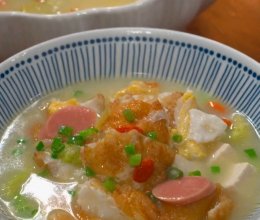 海鲜味美豆腐汤的做法