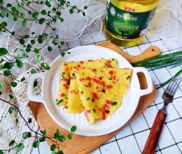 #金龙鱼橄榄油调和油520美食菜谱#培根鸡蛋饼的做法