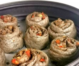 黑芝麻馒头卷的做法