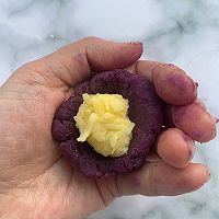 #pick哪种真芝味-瀑布拉丝#紫薯仙豆糕的做法图解8