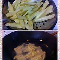 蒜苔火腿土豆条的做法图解3