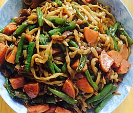 豆角焖面的做法