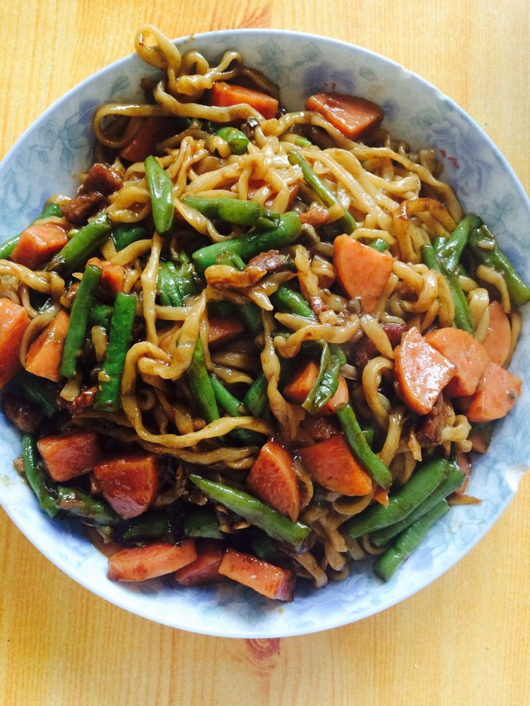 豆角焖面的做法