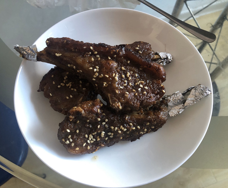 烤羊排#窝在家里秀恩爱的做法