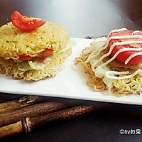 面条汉堡#小虾创意料理#的做法图解6