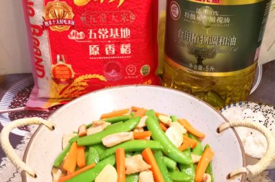 #金龙鱼橄榄油调和油520美食菜谱#甜豆炒肉片