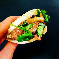 烧饼夹烤肉#利仁电饼铛，烙烤不翻锅#的做法图解10