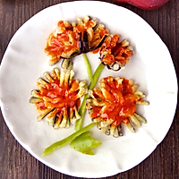 酸甜菊花茄子的做法图解12