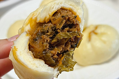 芽菜肉包子