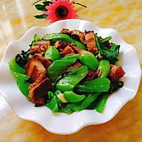 #放假请来我的家乡吃#广东丨水东芥菜炒扣肉的做法图解7