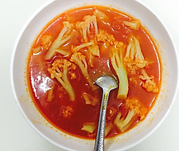 番茄汤有机菜花的做法