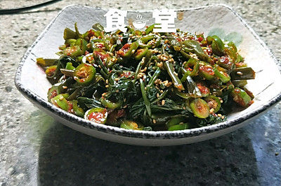 豆瓣拌空心菜
