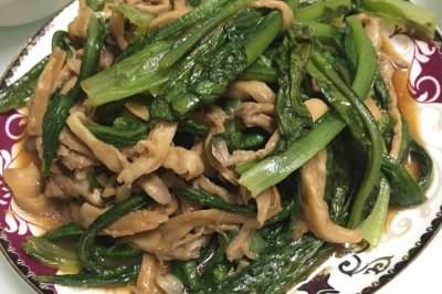 清炒鲜蘑油麦菜