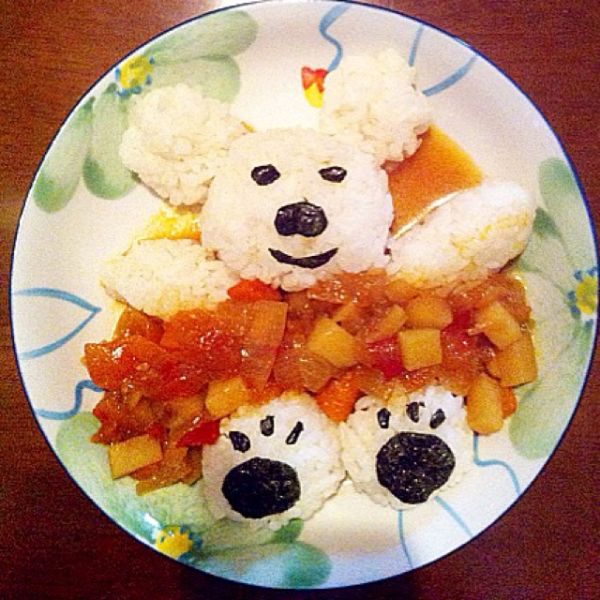 小熊洗澡咖喱饭（素版）