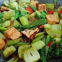 香菇肉酱辣油菜的做法图解7