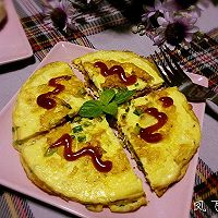 虾皮肉松肉末葱花鸡蛋饼的做法图解9