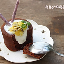 巧克力海绵蛋糕酸奶杯#东菱魔法云面包机#