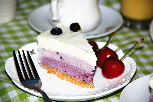 蓝莓渐变色冻芝士蛋糕的做法