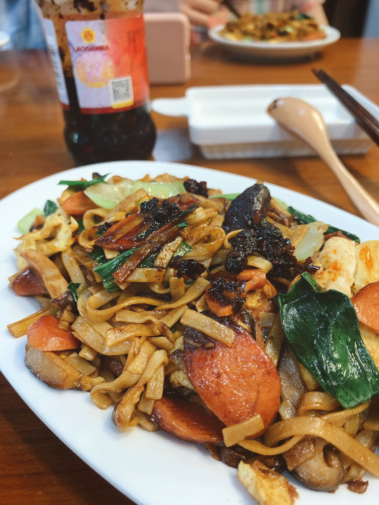 粉鲜面美｜香菇油菜蛋炒面的做法