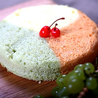 德普烤箱食谱—蔬菜汁三色戚风的做法图解7