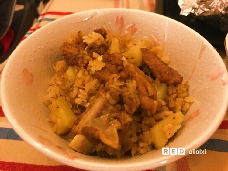 简易电饭煲土豆排骨饭的做法