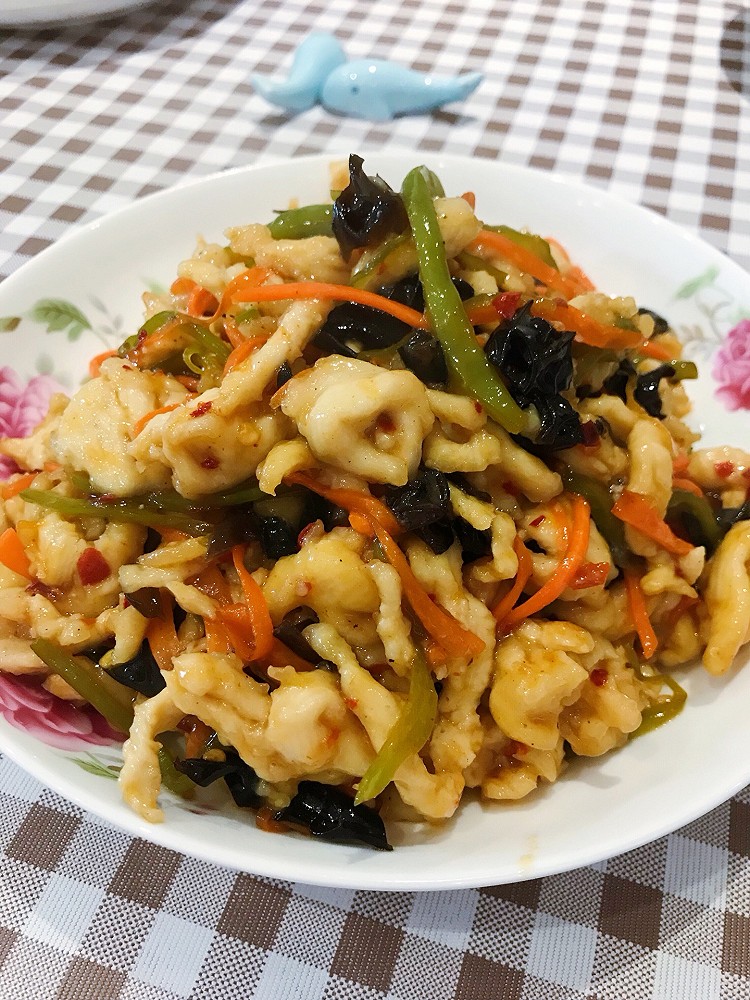 鱼香肉丝（鸡胸肉版）的做法