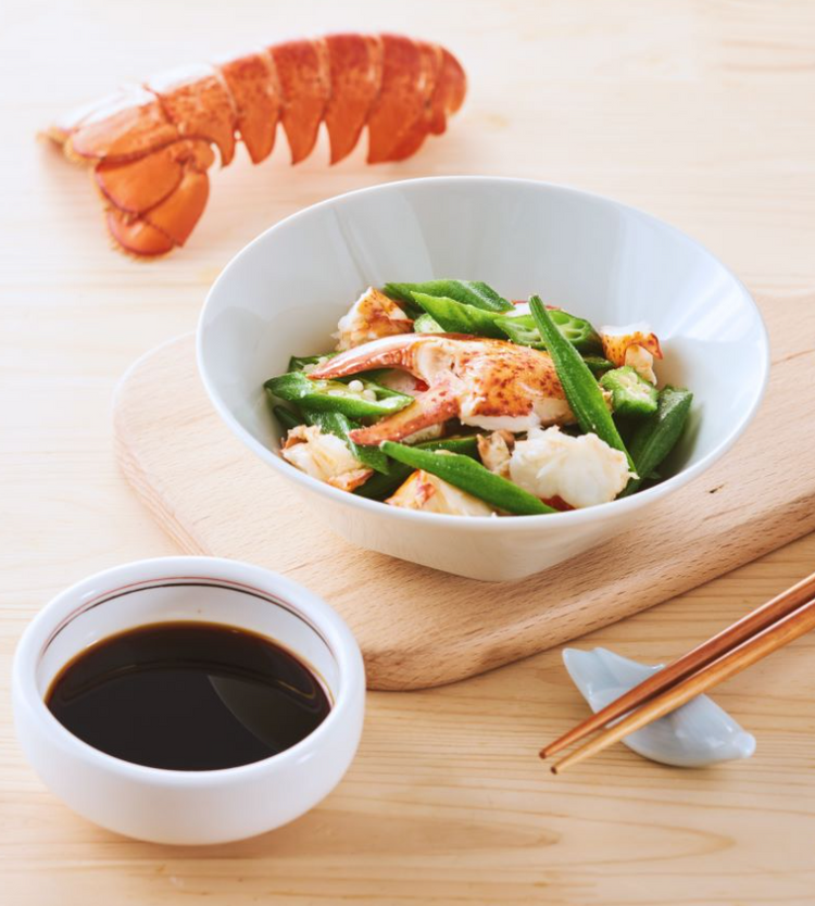 精致好菜#江苏 龙虾拌秋葵的做法