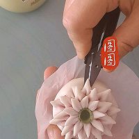 #花式新美味就酱简单#茶果子造型剪花馒头的做法图解6