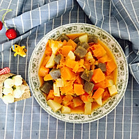 减肥菜：南瓜土豆烧魔芋的做法图解2