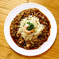 茄子肉丁面的做法图解4