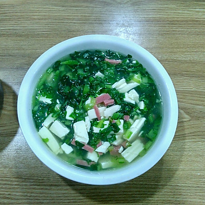 小白菜嫩豆腐汤