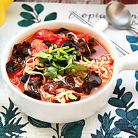 木耳金针菇番茄浓汤的做法图解11