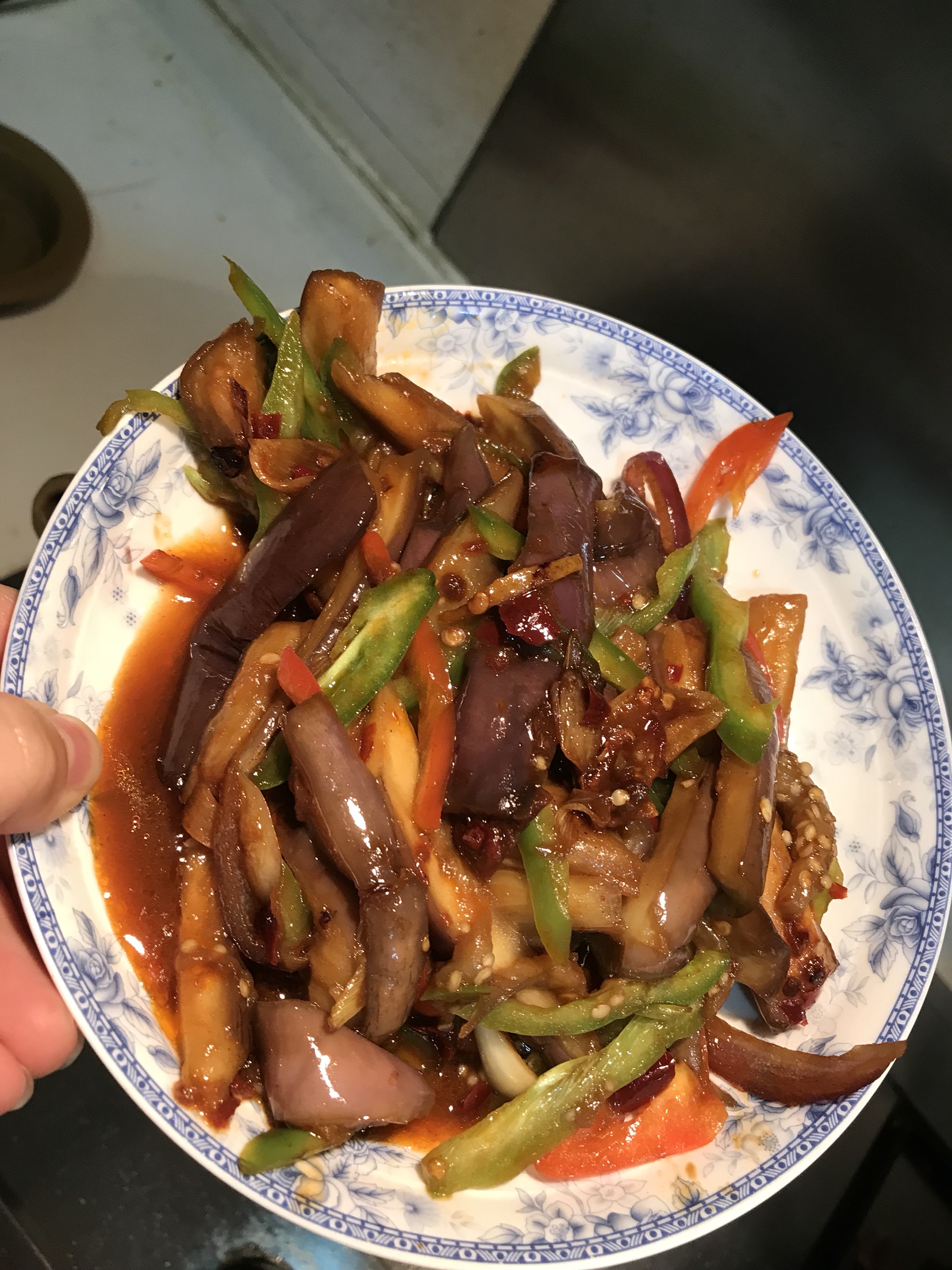 Braised eggplant