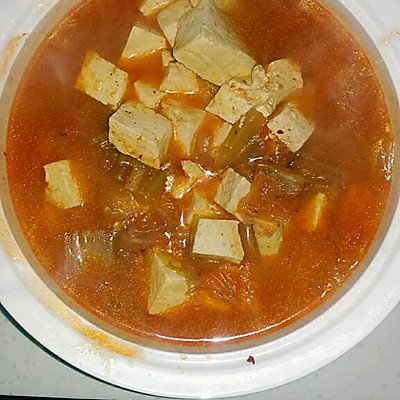 辣白菜豆腐汤