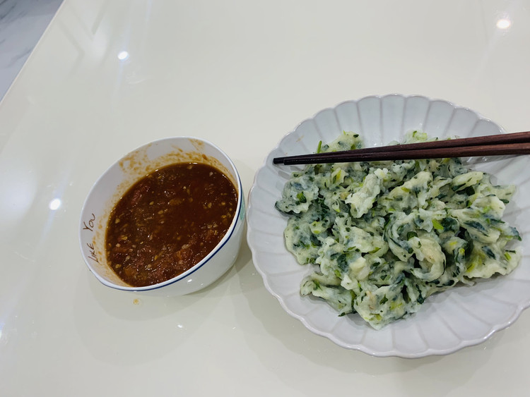 菠菜面块的做法